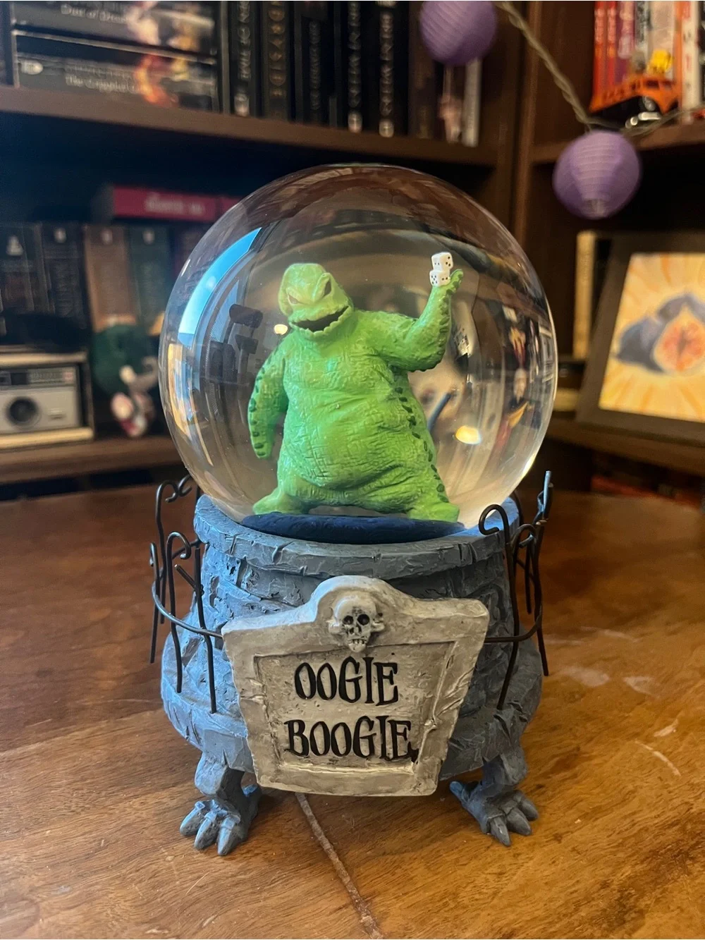 Disney Nightmare Before Christmas Oogie Boogie Vintage Halloween Snow Globe